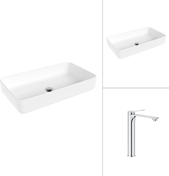 Умывальник со смесителем Lauter 21487-60 + Rio 21AM12672 - фото