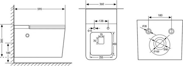 Унитаз подвесной с инсталляцией Abber Bequem AC1202P-AC0101P