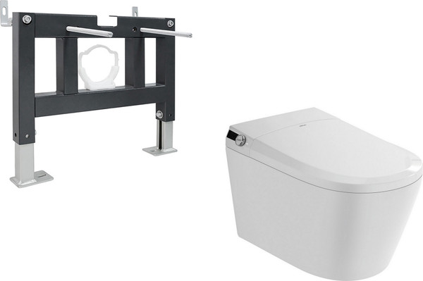 Унитаз подвесной с инсталляцией Abber Bequem AC1119S-AC0101P - фото