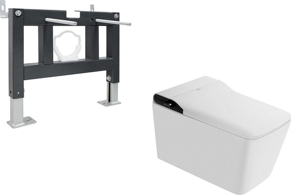 Унитаз подвесной с инсталляцией Abber Bequem AC1215S-AC0101P - фото