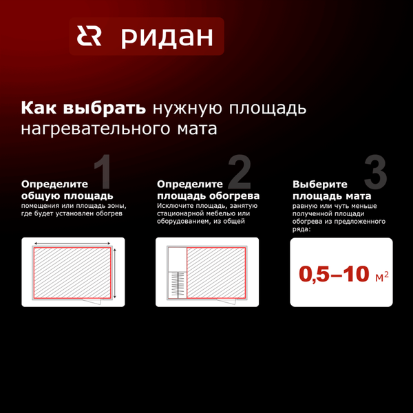 Теплый пол электрический Ридан TF-200 7м2