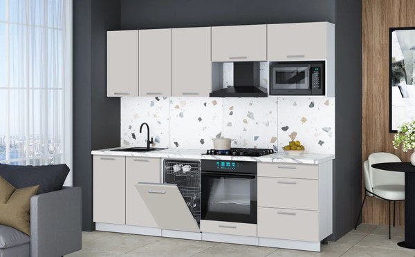 Кухонный гарнитур Интерлиния Мила Gloss 2.45-ПМ4