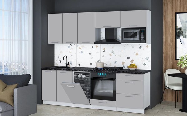 Кухонный гарнитур Интерлиния Мила Gloss 2.45-ПМ4