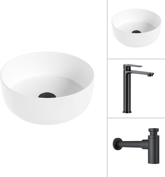 Умывальник со смесителем Lauter 21499-31 + Moon 21СК8691BS с сифоном 21635B - фото