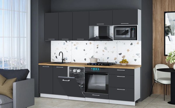 Кухонный гарнитур Интерлиния Мила Gloss 2.45-ПМ4