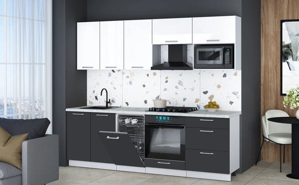 Кухонный гарнитур Интерлиния Мила Gloss 2.45-ПМ4