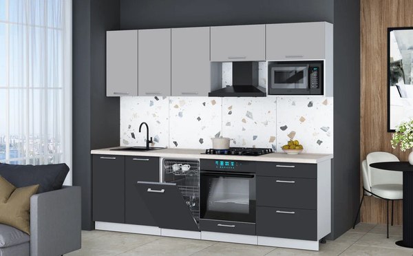 Кухонный гарнитур Интерлиния Мила Gloss 2.45-ПМ4