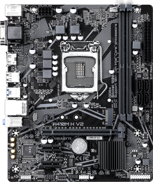 Материнская плата Gigabyte H410M H V2 2.1 - фото