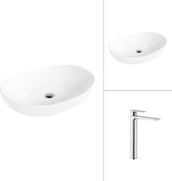 Умывальник со смесителем Lauter 21502 + Reef 21CK8678C - фото