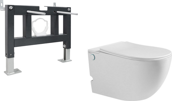 Унитаз подвесной с инсталляцией Abber Bequem AC1105P-AC0101P - фото