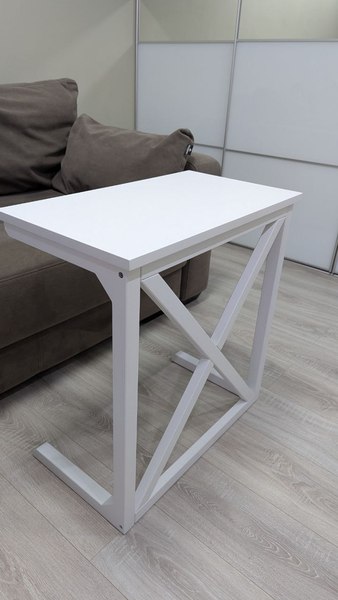 Приставной столик Antonoff Style ст2ст2б (белый/ясень)