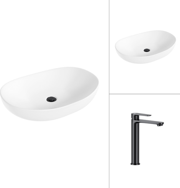 Умывальник со смесителем Lauter 21502 + Moon 21СК8691BS - фото