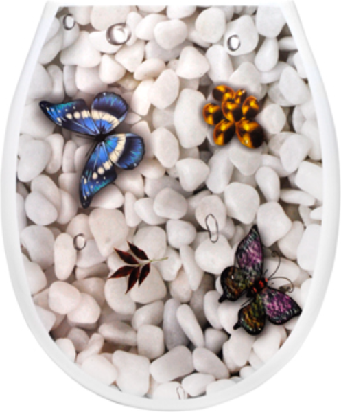 Сиденье для унитаза Еврокомфорт Океан Lux Арт Бабочки 003780 - фото