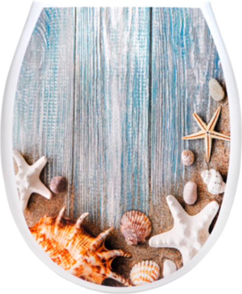 Сиденье для унитаза Еврокомфорт Океан Lux Пляж 003777 - фото