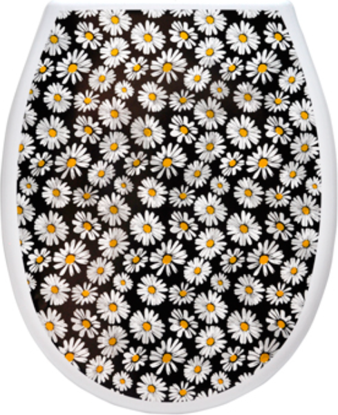 Сиденье для унитаза Еврокомфорт Океан Lux Ромашки 003781 - фото