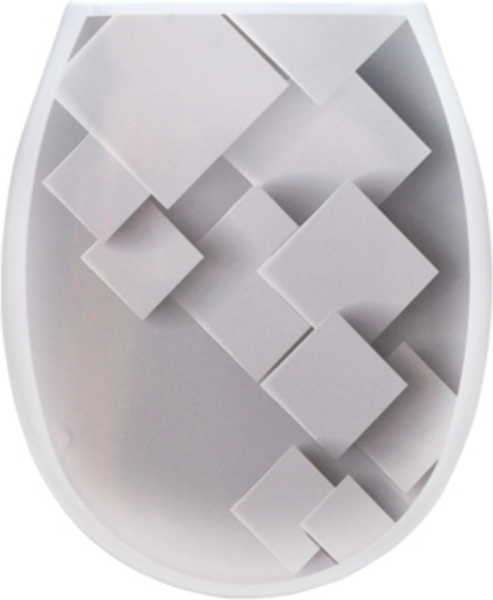 Сиденье для унитаза Еврокомфорт Океан Lux Белый квадрат с детской накладкой 003736 - фото
