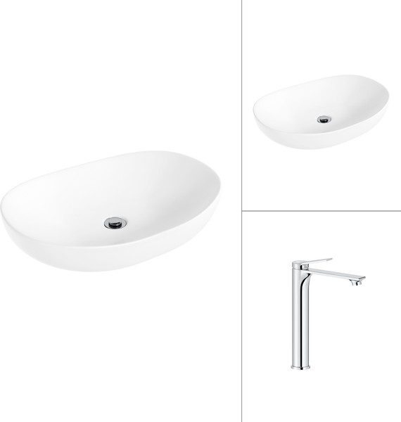 Умывальник со смесителем Lauter 21502 + Rio 21AM12672 - фото