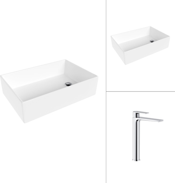 Умывальник со смесителем Lauter 21518-1 + Reef 21CK8678C - фото