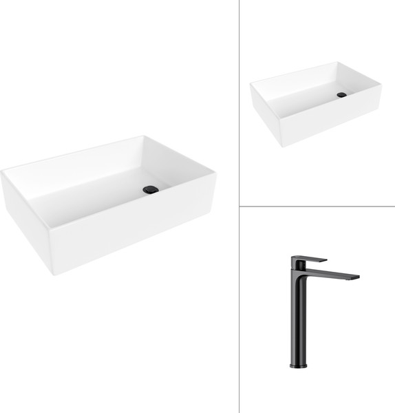 Умывальник со смесителем Lauter 21518-1 + Reef 21CK8678BS - фото