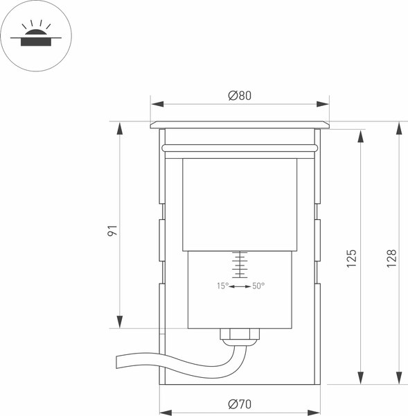 Светильник уличный Arlight ART-GROUND-ZOOM-R80-8W Day4000 SL / 051697