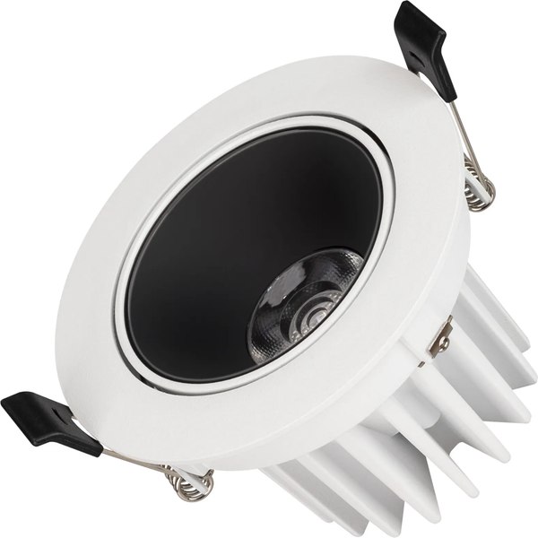 Точечный светильник Arlight MS-FORECAST-BUILT-TURN-R102-12W Day4000 WH-BK / 033659(1) - фото