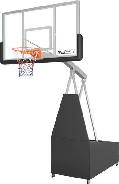 Баскетбольный стенд UNIX Line B-Stand-PC PRO 72x42 R45 H120-305см / BSTSFPPR305_72PCBK  - фото
