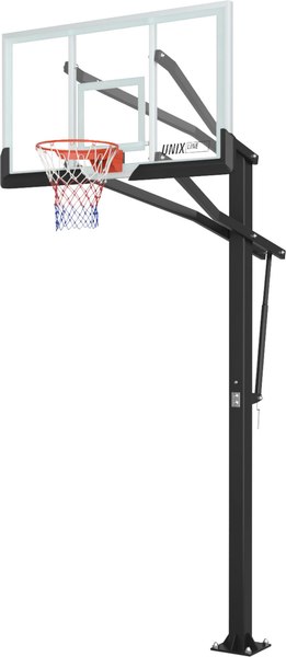 Баскетбольный стенд UNIX Line B-Stand-PC PRO 72x42 R45 H230-305см / BSTSSTPR305_72PCBK - фото