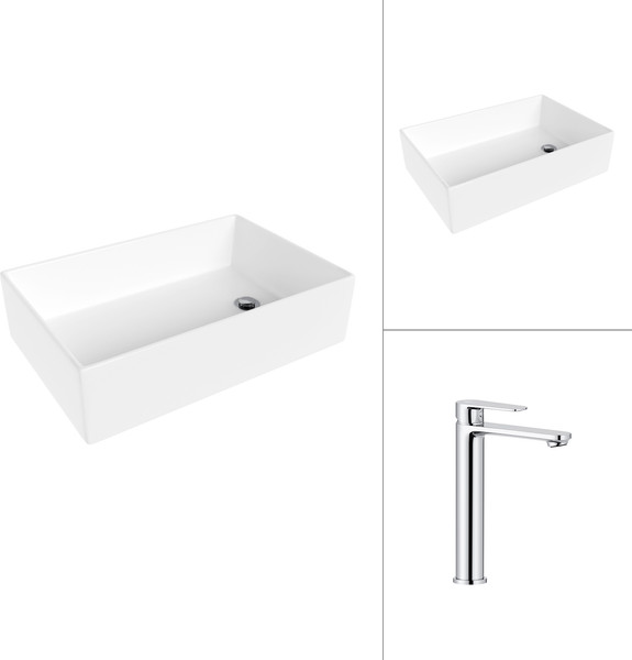 Умывальник со смесителем Lauter 21518-1 + Moon 21СK81691C - фото