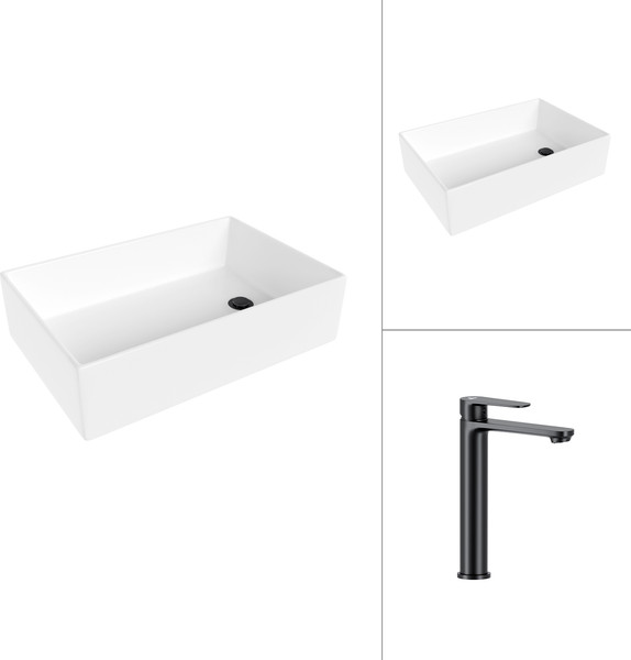 Умывальник со смесителем Lauter 21518-1 + Moon 21СК8691BS - фото