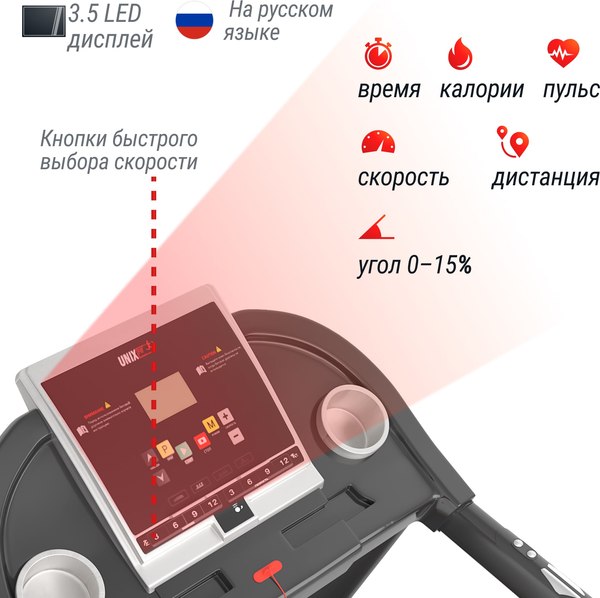 Электрическая беговая дорожка UNIX Fit ST-580LE / TDST580LE
