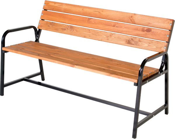 Скамья садовая Удачная мебель Флора со спинкой / E03.K.102 - фото