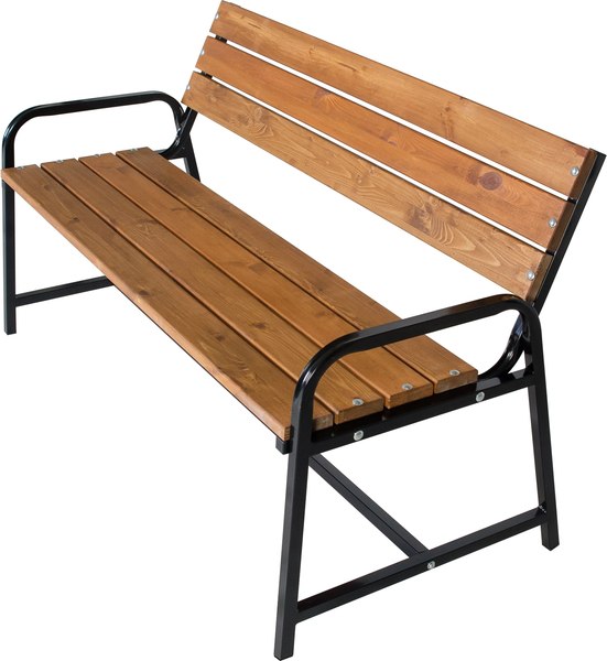 Скамья садовая Удачная мебель Флора со спинкой / E03.K.102