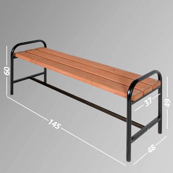 Скамья садовая Удачная мебель Флора без спинки / E04.K.102