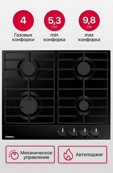Газовая варочная панель Hansa BHGS650103