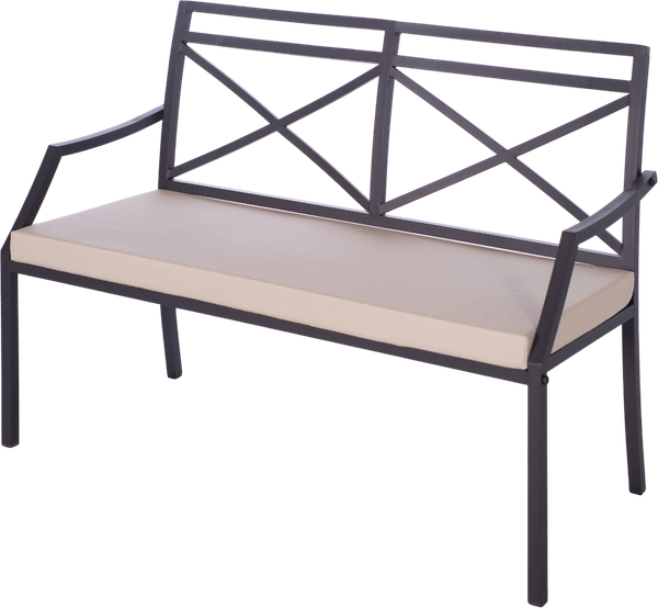 Скамья садовая Удачная мебель Суаре с подушкой 120x50x100 / E17.120A - фото