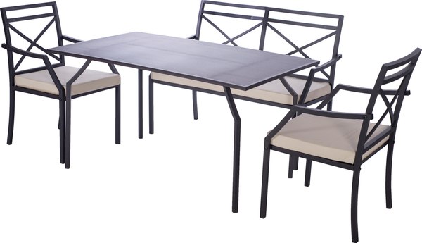 Скамья садовая Удачная мебель Суаре с подушкой 120x50x100 / E17.120A