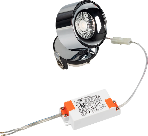 Точечный светильник Arlight SP-PLURIO-BUILT-R77-9W Warm3000 BK-CHR 36deg / 037999 - фото