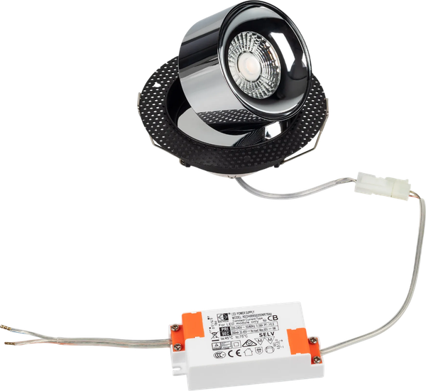 Точечный светильник Arlight SP-PLURIO-BUILT-TRIMLESS-R120-9W Day4000 BK-CHR 36deg / 038050 - фото