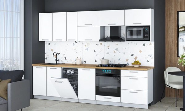 Кухонный гарнитур Интерлиния Мила Gloss 2.9-ПМ4