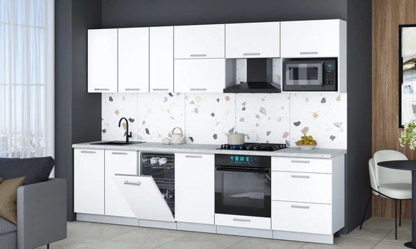 Кухонный гарнитур Интерлиния Мила Gloss 2.9-ПМ4