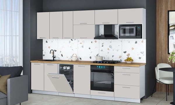 Кухонный гарнитур Интерлиния Мила Gloss 2.9-ПМ4