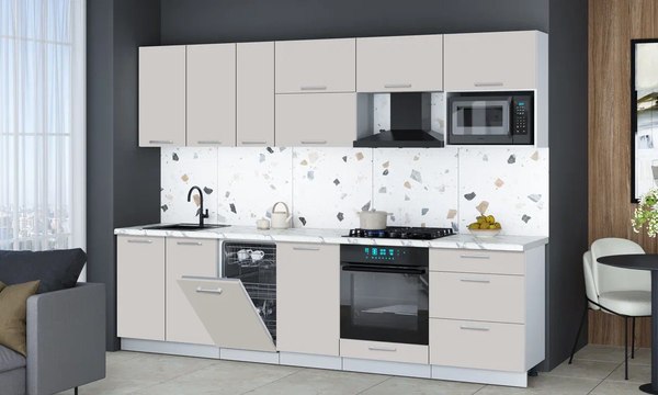 Кухонный гарнитур Интерлиния Мила Gloss 2.9-ПМ4