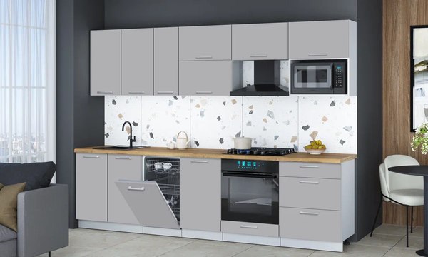 Кухонный гарнитур Интерлиния Мила Gloss 2.9-ПМ4