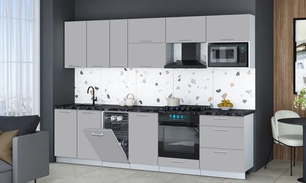 Кухонный гарнитур Интерлиния Мила Gloss 2.9-ПМ4