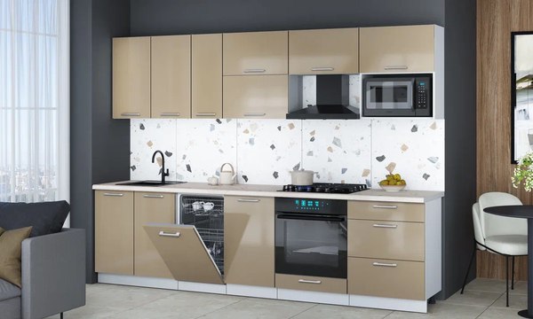 Кухонный гарнитур Интерлиния Мила Gloss 2.9-ПМ4