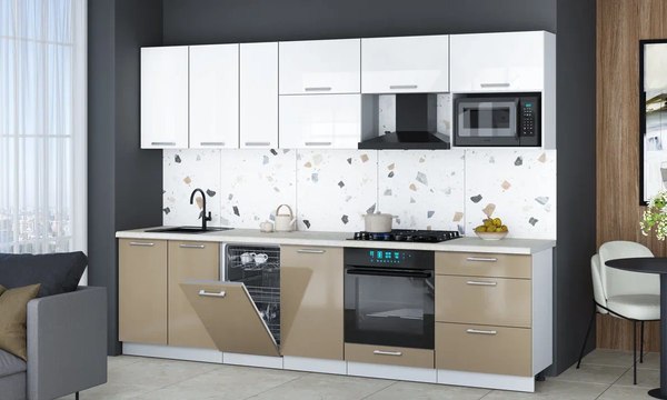 Кухонный гарнитур Интерлиния Мила Gloss 2.9-ПМ4