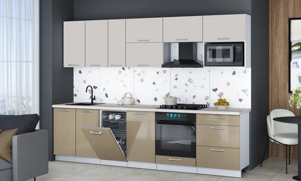 Кухонный гарнитур Интерлиния Мила Gloss 2.9-ПМ4