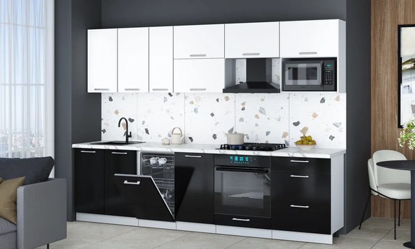 Кухонный гарнитур Интерлиния Мила Gloss 2.9-ПМ4