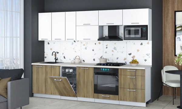 Кухонный гарнитур Интерлиния Мила Gloss 2.9-ПМ4