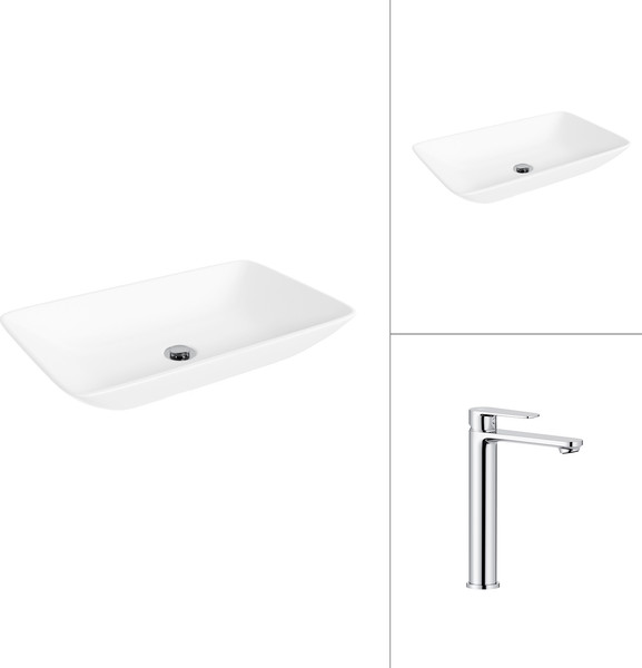 Умывальник со смесителем Lauter 21540 + Moon 21СK81691C - фото